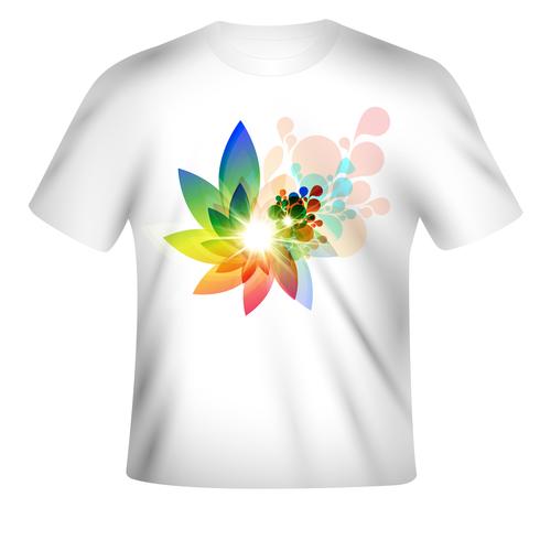 Diseño de camiseta vectorial con diseño colorido. vector