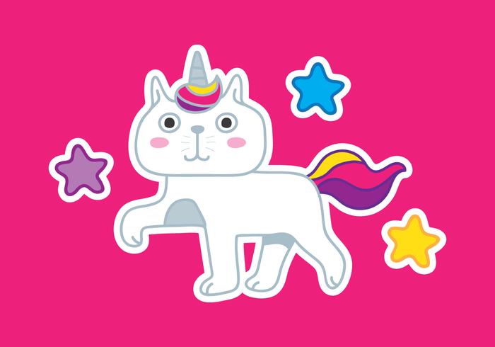 Gato aspirante a unicornio vector