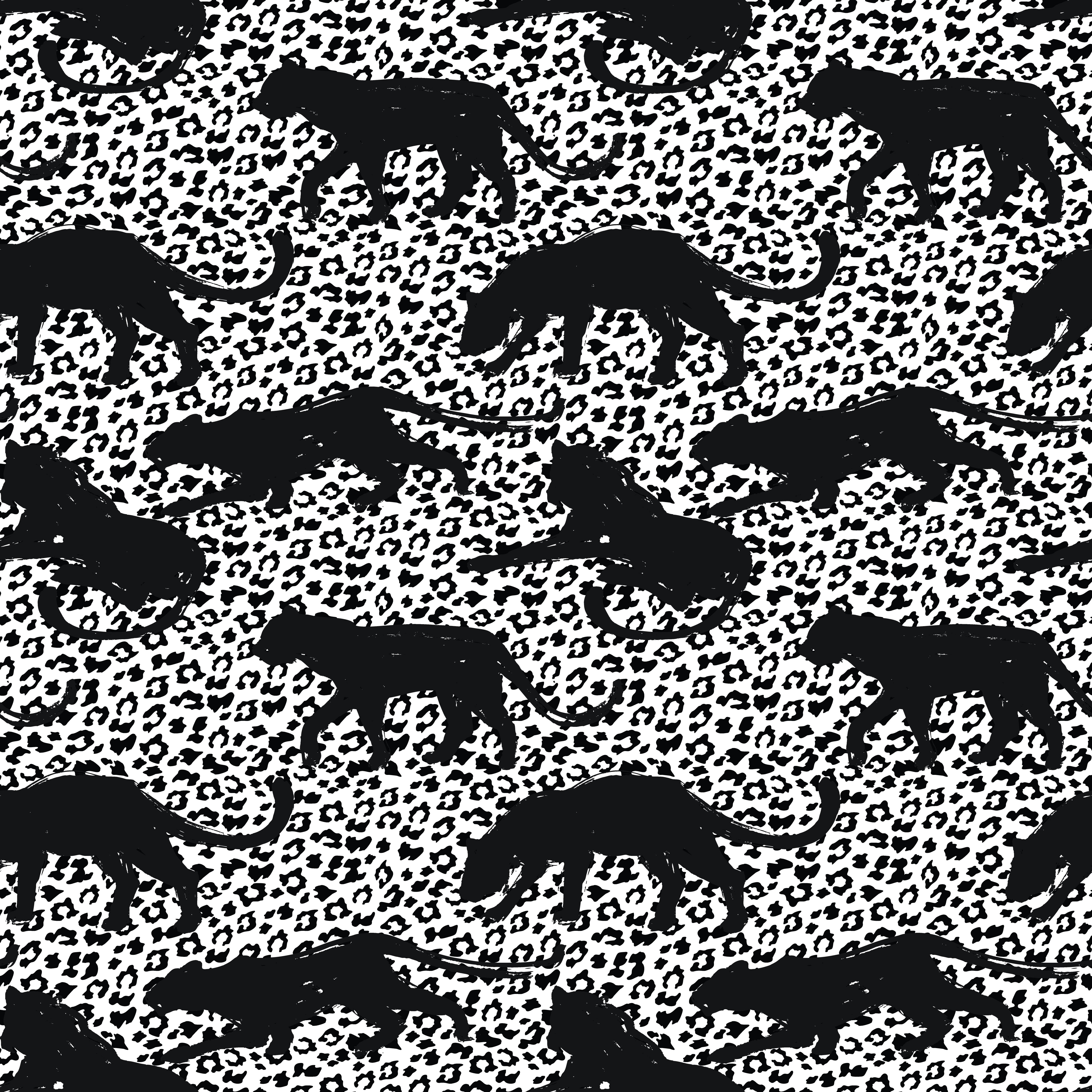 Seamless exotic pattern with abstract silhouettes of animals. 276664 ...