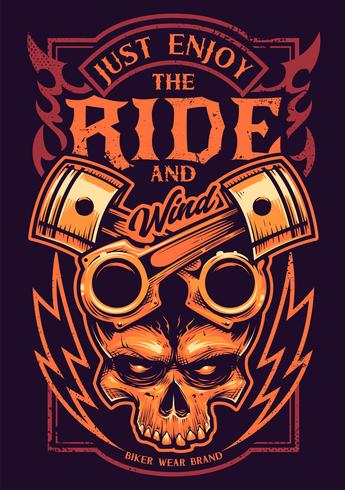 Simplemente disfruta del Ride Vector Biker Art