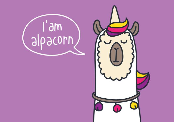 Alpaca Wannabe Unicorn vector