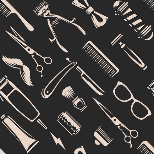 Barber Tools Vector textura perfecta