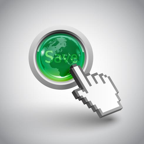Cursor shows eco Earth vector
