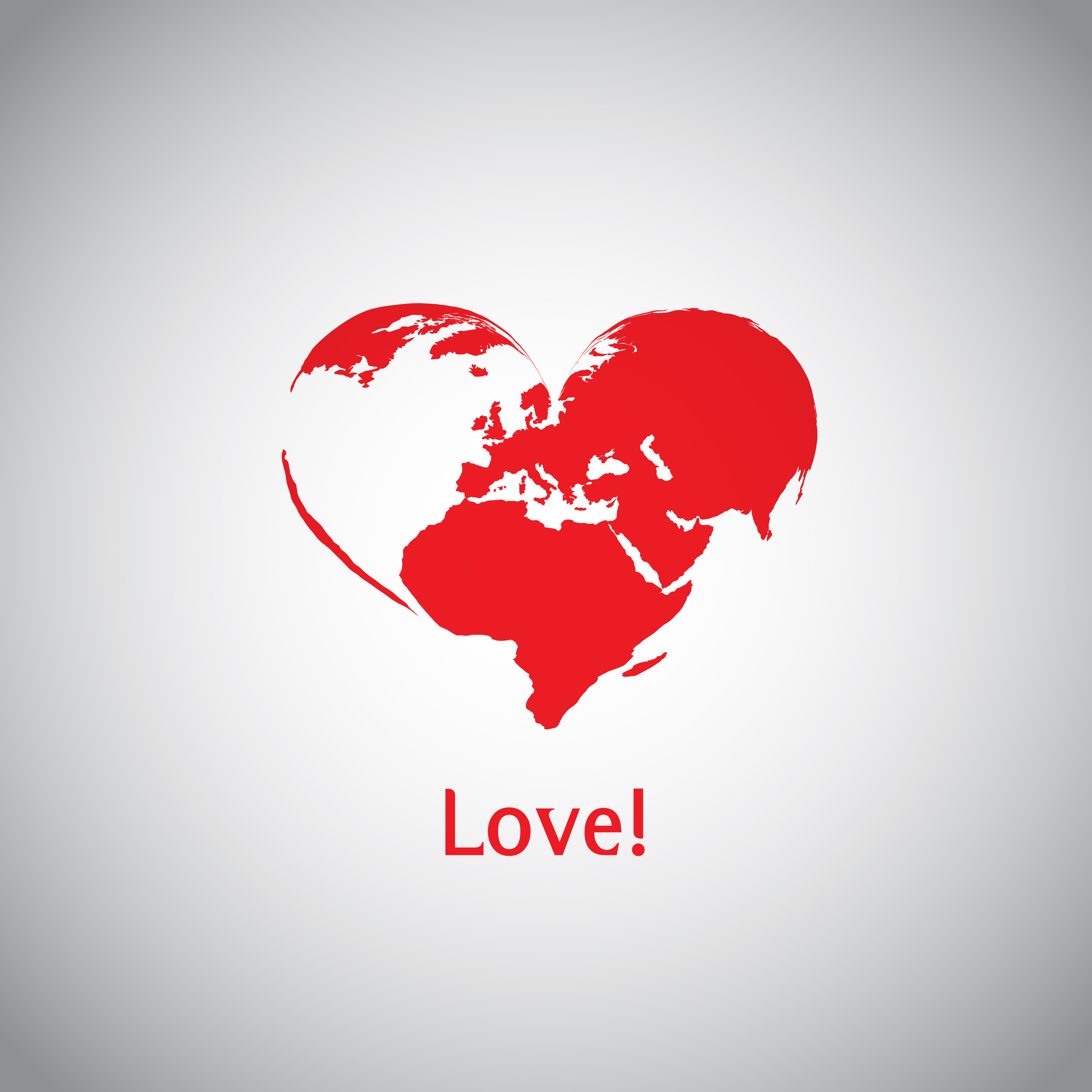 World is loving. World is loving. One love. земной шар в виде сердца. World is loving.