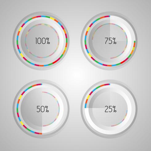 White and colorful infographic vector