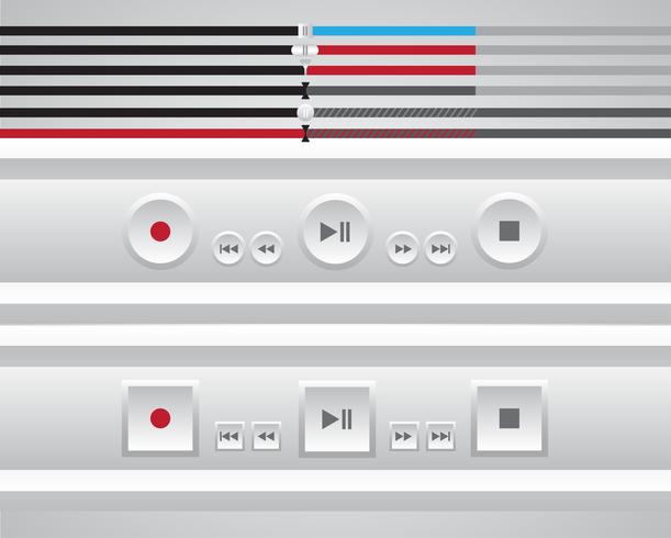 Video player for web, vector illustration