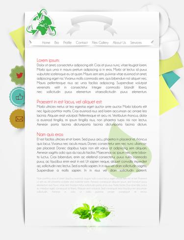 Modern one-page website, vector illustration