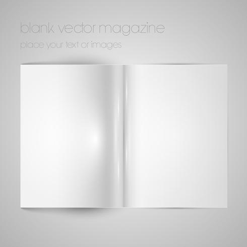 Revista de vector en blanco papel