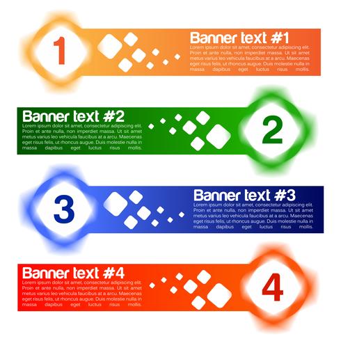 A set of four vector banner