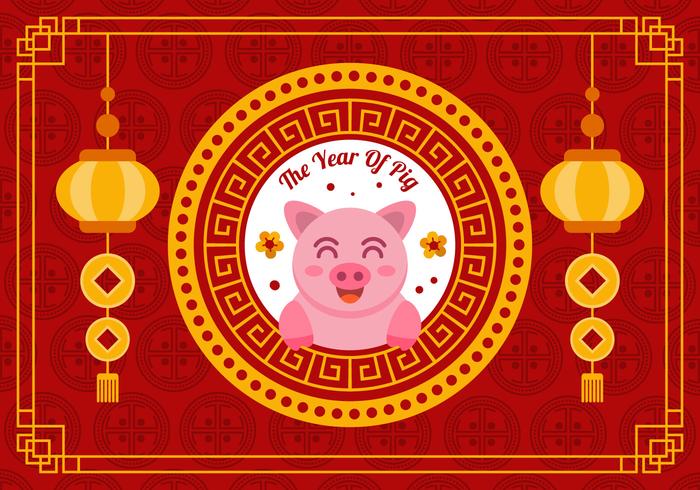 Chinese New Year 2019 vector