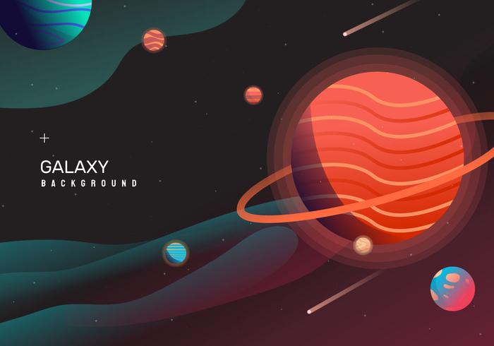 espacio caliente galaxia backgrond vector illustration