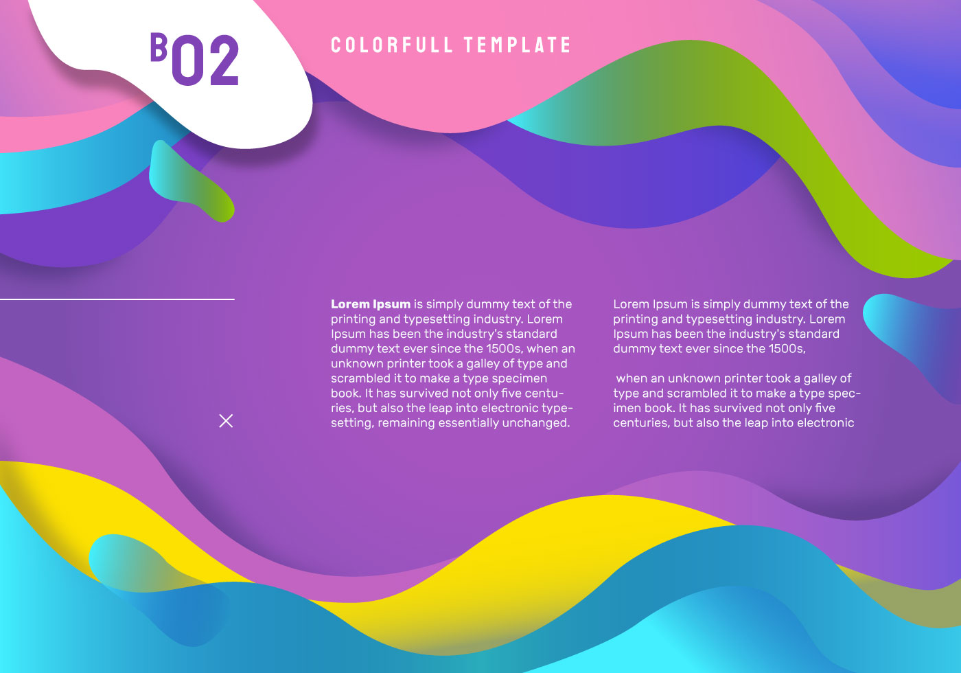 Download Modern Wave Shapes Corfull Background Vector Template ...