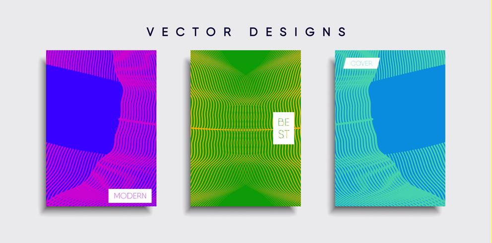 Diseños de portadas de vectores mínimos. Plantilla de cartel futuro