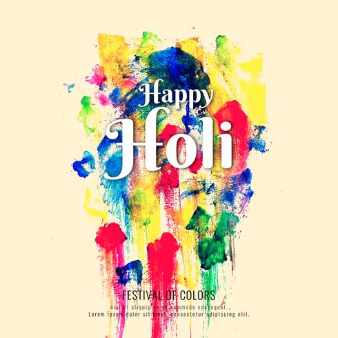 Abstract Happy Holi background vector