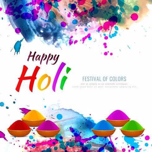 Abstract Happy Holi religious festival decorative background vector