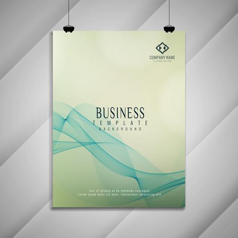 Abstract colorful modern wavy business brochure design vector