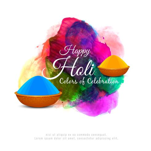 Abstract Happy Holi colorful background vector