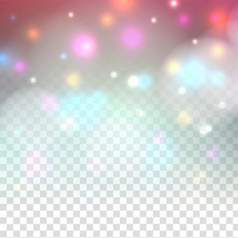 Abstract colorful sparkling glitter design on transparent background vector