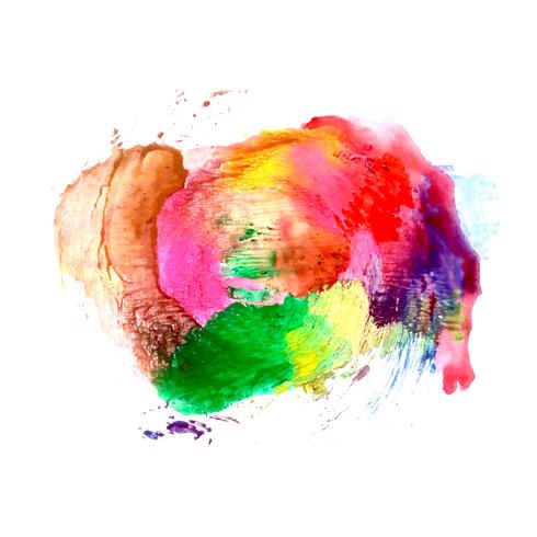 Abstract colorful watercolor stain background vector