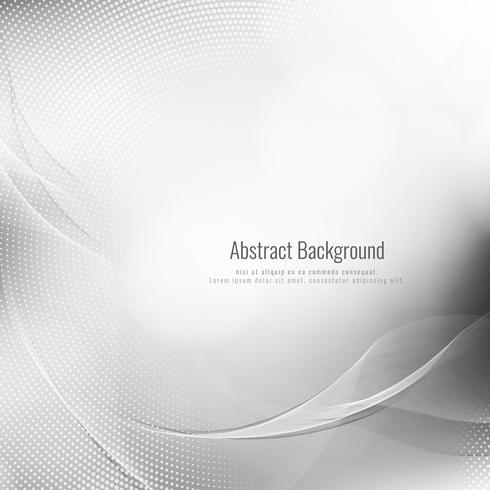 Abstract grey color stylish wave background vector