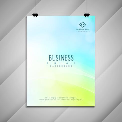 Abstract colorful wavy business brochure design vector