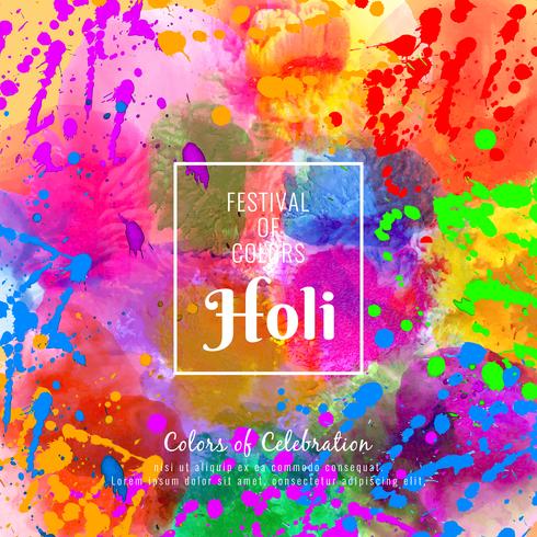 Abstract Happy Holi colorful festival celebration background illustration vector