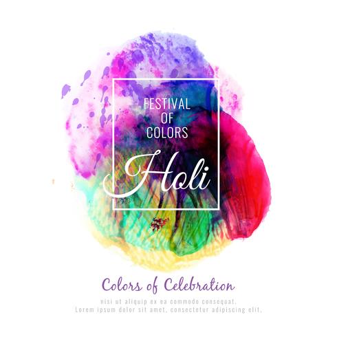 Abstract Happy Holi colorful greeting background vector