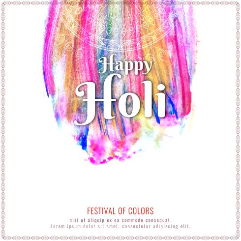 Ilustración colorida abstracta feliz del fondo del festival de Holi vector