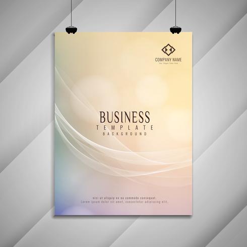 Abstract colorful wavy business brochure stylish design vector