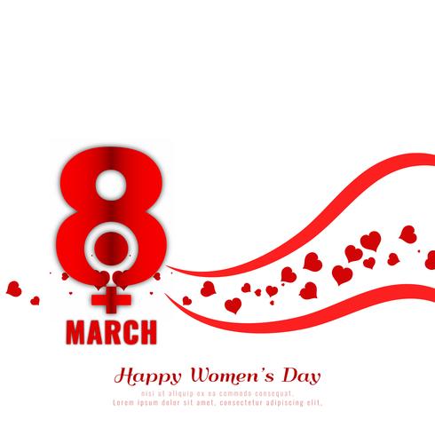 Abstract Women's day stylish background design vector