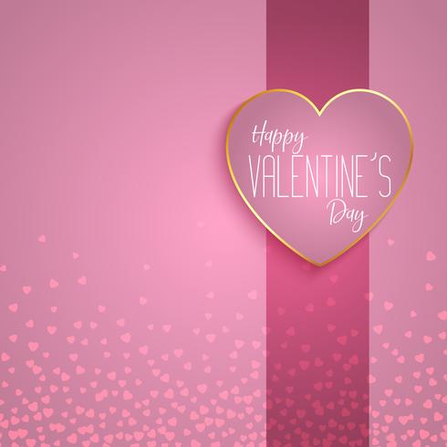 Fondo de San Valentín con diseño de corazón vector