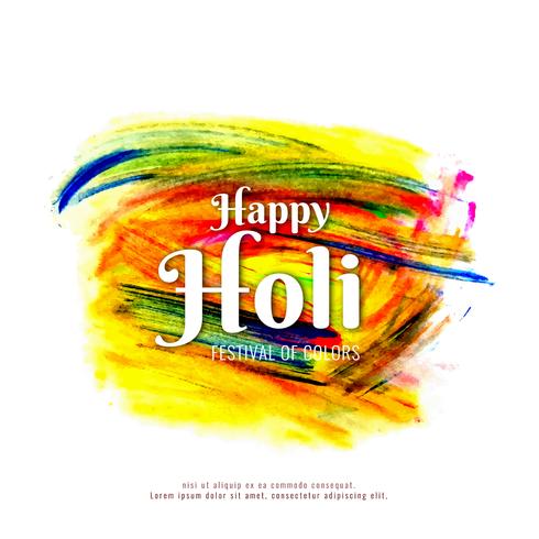 Abstract Happy Holi colorful festival decorative vector background