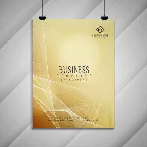 Abstract Elegant Colorful Wavy Business Brochure Design