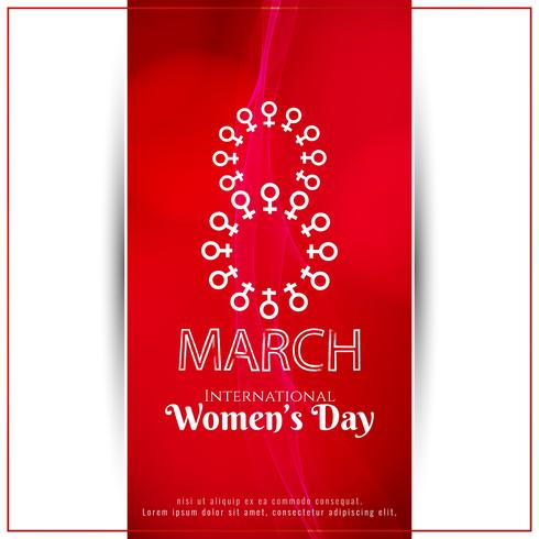 Abstract modern Women's day background design vector