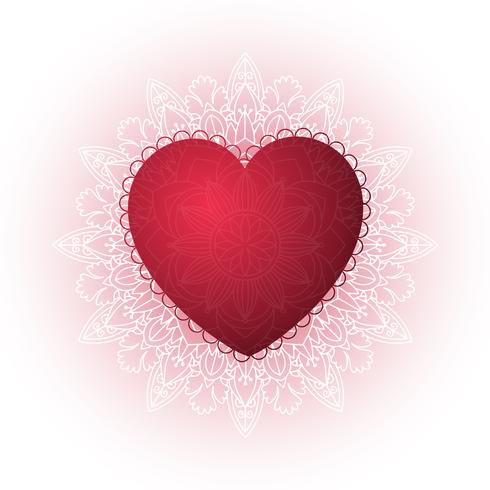 Decorative heart background  vector