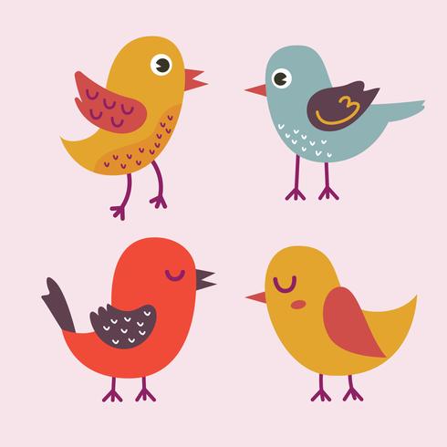 Bird Cartoon Clipart vector