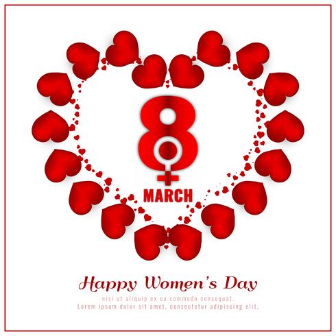 Abstract modern Women's day background design vector
