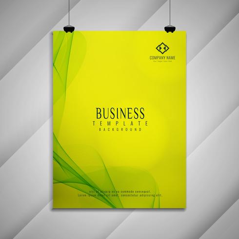 Abstract colorful wavy business brochure stylish design vector