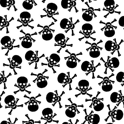 Abstract seamless pattern of skulls vector