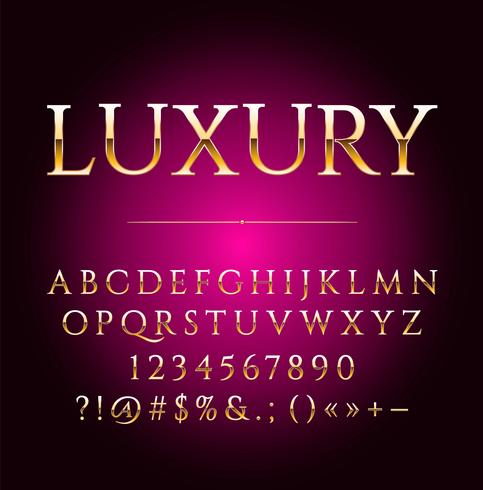 High quality gold-effect vector letters. Vector illustration