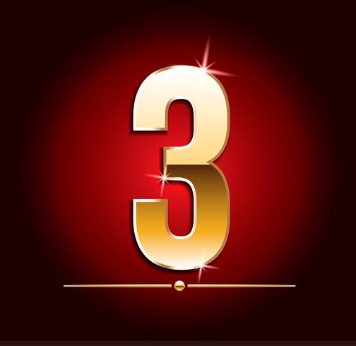 High quality gold-effect vector letters. Vector illustration
