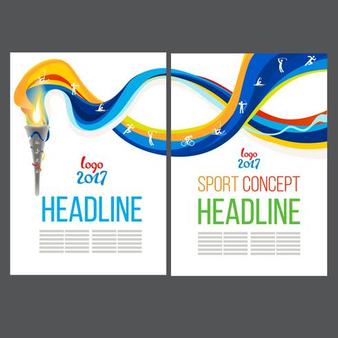 Abstract vector template design, brochure