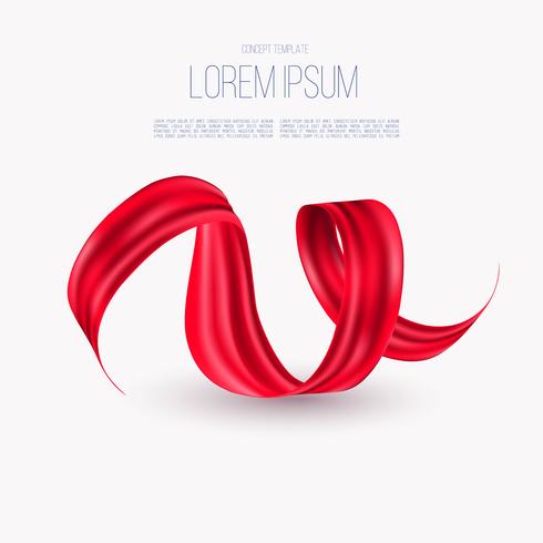 Vector red acrylic paint in the form of smears on a white background.