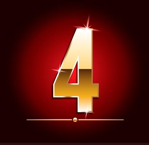 High quality gold-effect vector letters. Vector illustration