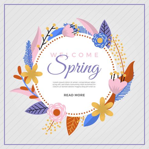 Flat Colorful Spring Flower Vector Background - Download Free Vector Art, Stock Graphics & Images