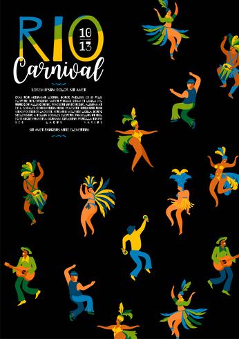 Carnaval de Brasil. Plantilla de vectores para el concepto de carnaval.