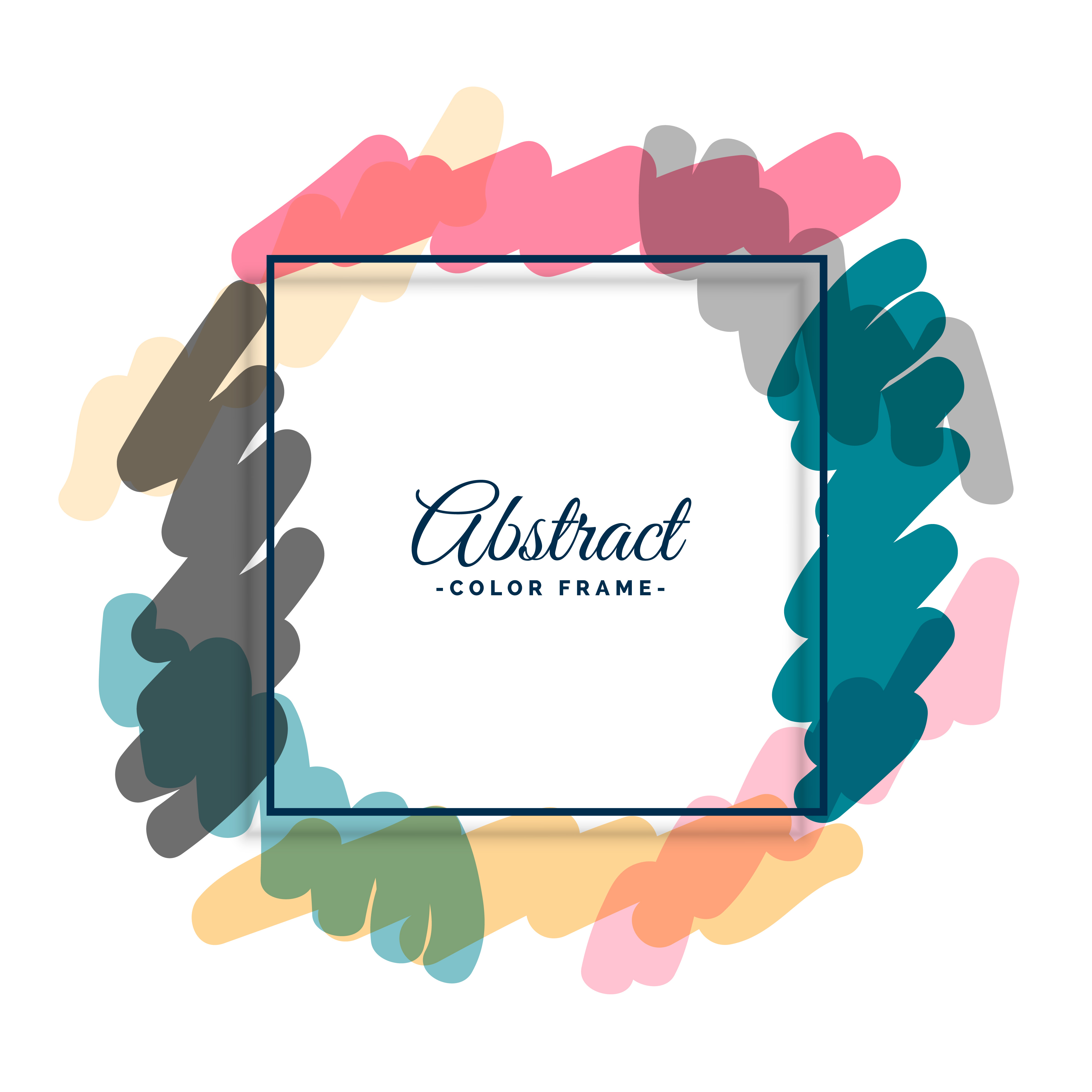 abstract colorful scribble frame background Download Free Vector Art