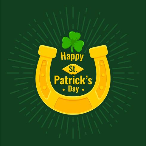 Lucky Horseshoe on St. Patrick's day vector