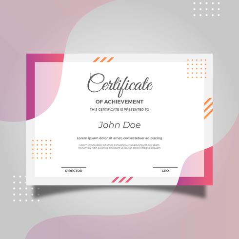 Flat Abstract Certificate Vector Template