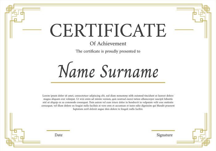 Certificate Template vector